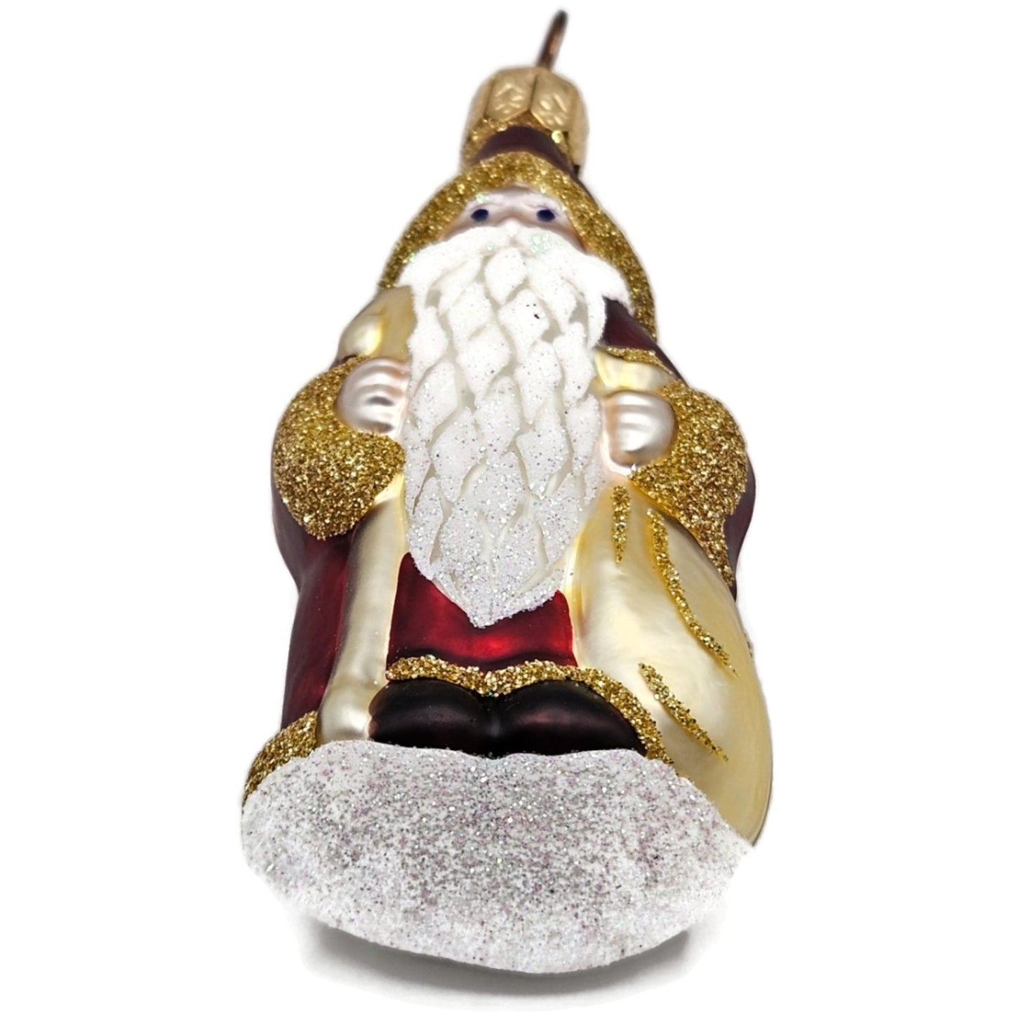 Patricia Breen Miniature Woodland Santa Claus Bordeaux Christmas Tree Ornament
