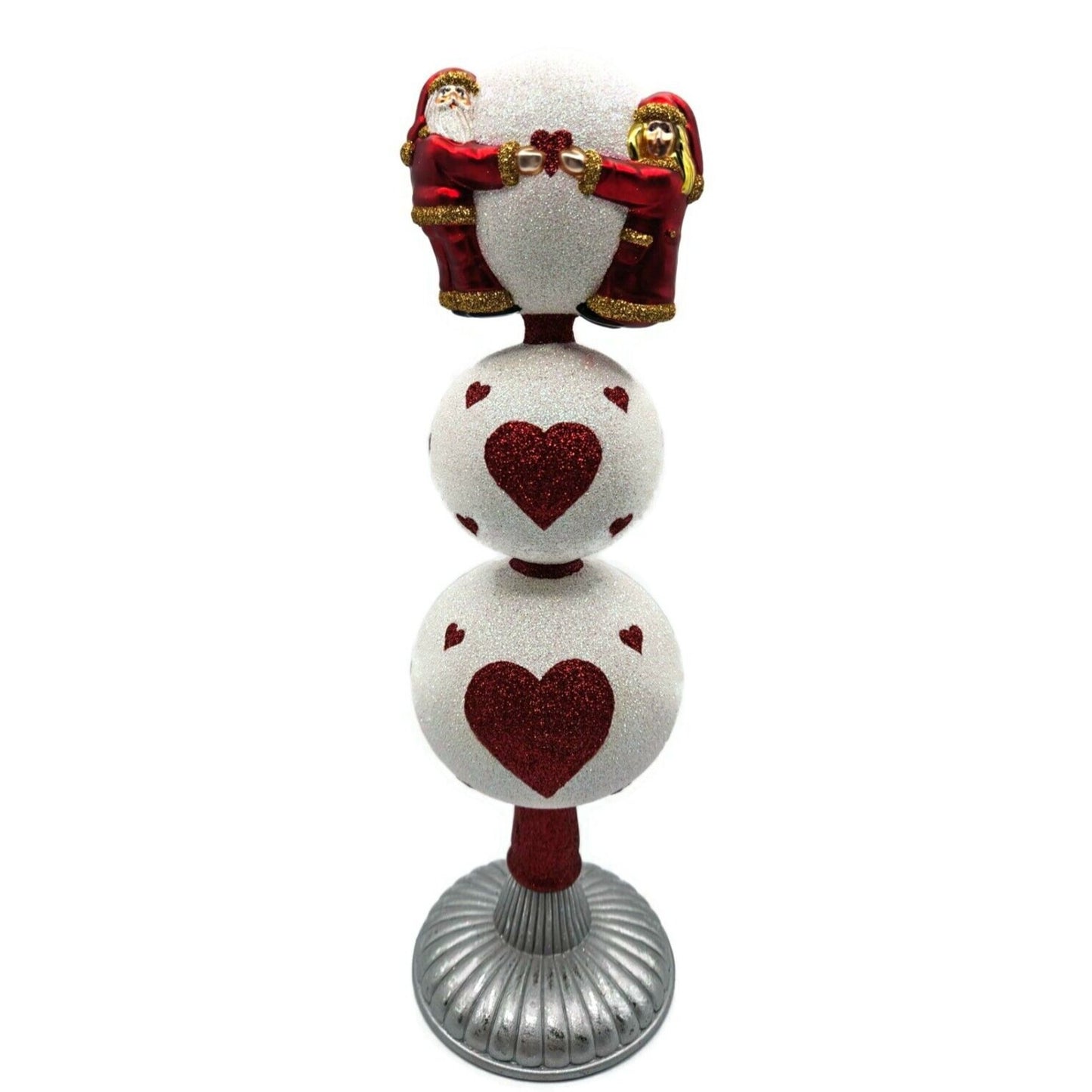 Patricia Breen Love Joins Finial Pearl Santa Claus Valentine Tree Topper 2050