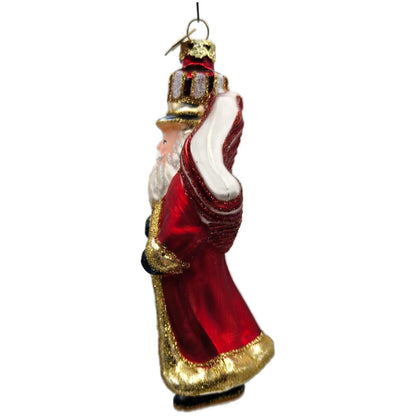 Kurt Adler Noble Gems Patriotic Santa Claus July 4th Glass Christmas Ornament