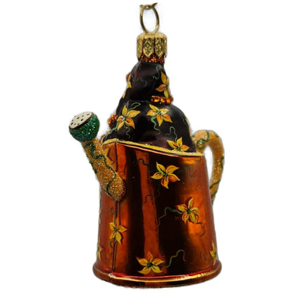 Patricia Breen Elaine's Santa Claus Watering Can Autumnal Jeweled Fall Ornament