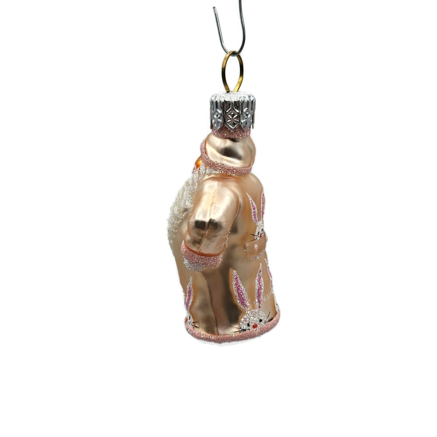 Patricia Breen Spirited Santa Easter Bunny Pink Christmas Holiday Tree Ornament