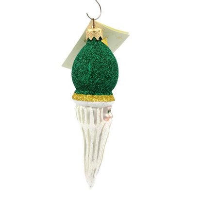 Patricia Breen Ornament Miniature Saint Petersburg Santa Head Green Christmas