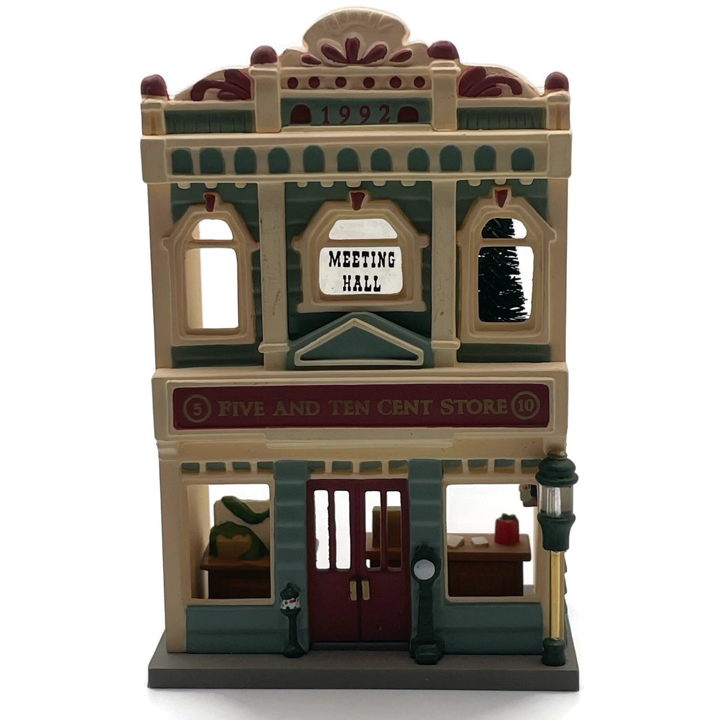 Hallmark Ornament Five and Ten Cent Store 1992 Nostalgic Christmas Village Tree