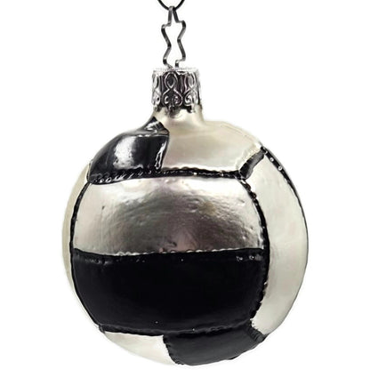 Soccer Football Face Sports Old World Christmas Tree Glass Ornament Inge Glas