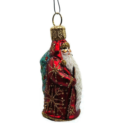 Patricia Breen Super Miniature Santa for Jason Red Snow Christmas Tree Ornament