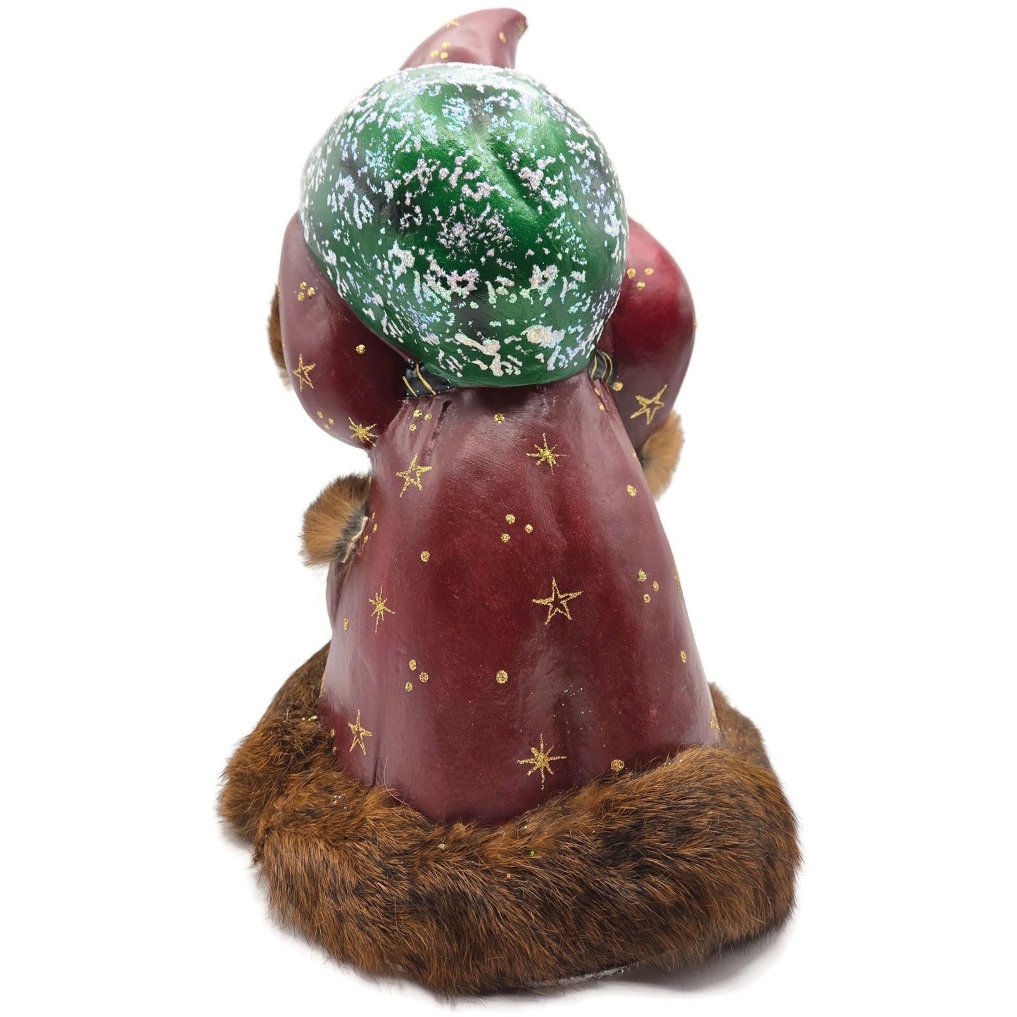 Ino Schaller Santa Claus Red Coat Paper Mache Candy Container Limited Edition