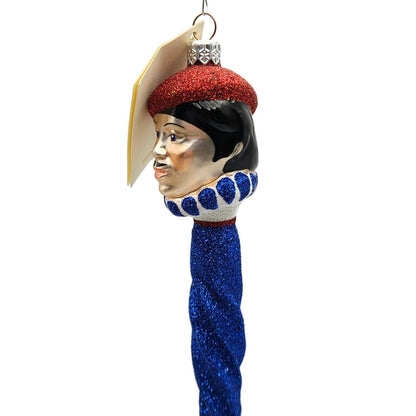 Patricia Breen French Twist Blue Glittered Icicle Christmas Holiday Ornament