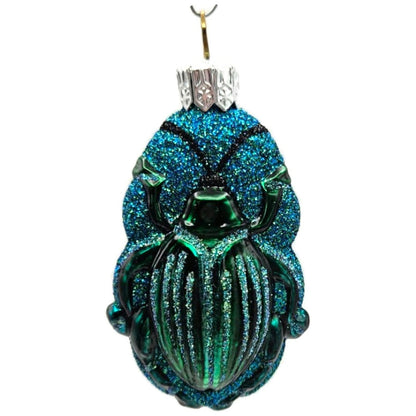 Patricia Breen Bugs Turquoise Beetle Blue Glitter Halloween Christmas Ornament