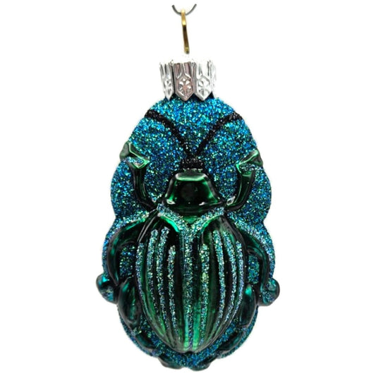 Patricia Breen Bugs Turquoise Beetle Blue Glitter Halloween Christmas Ornament