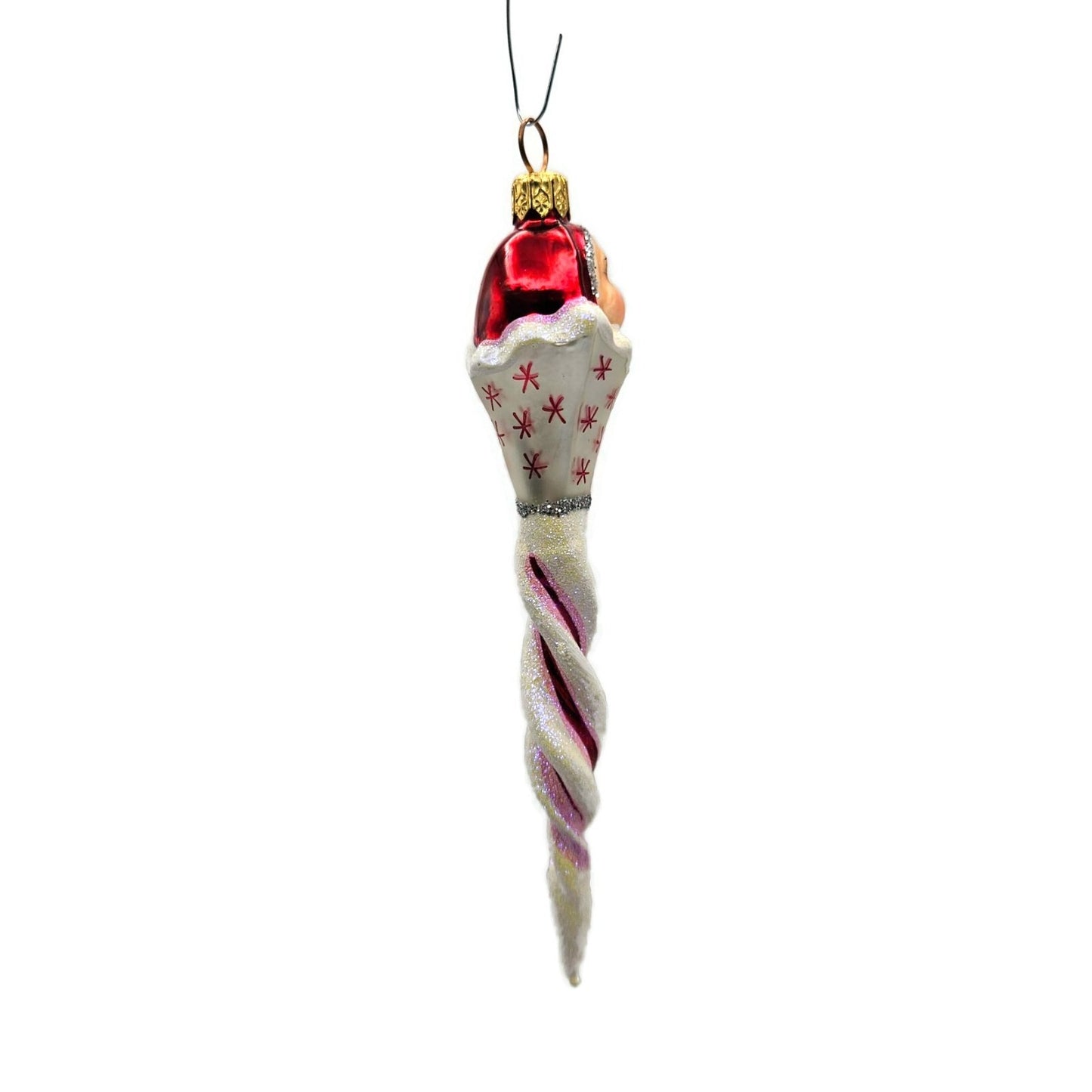 Christopher Radko Jack Frost Jr Red Snow Twist Christmas Tree Ornament 98-265-0