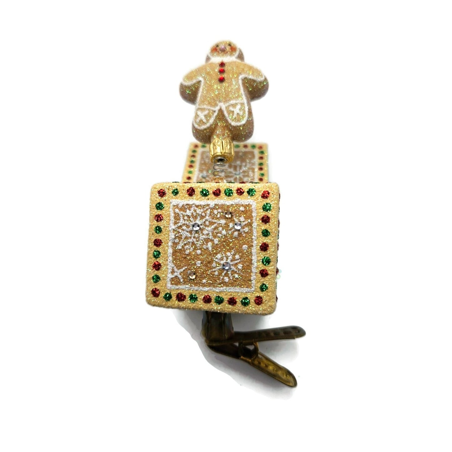 Patricia Breen Jolly Surprise Gingerboy Gingerbread Clip Christmas Tree Ornament