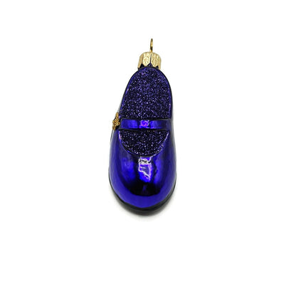 Patricia Breen Little Ones Shoe Purple Glittered Christmas Holiday Tree Ornament