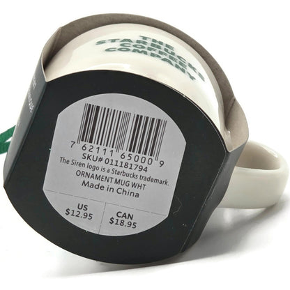 Starbucks Ceramic Mini Cup Coffee Mug Christmas Tree Ornament Heart New 2025