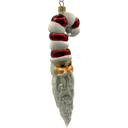 Christopher Radko St Peppermint Candy Cane Hat Santa Christmas Ornament 99-108-0