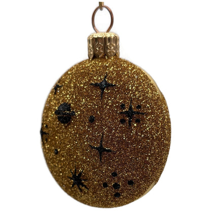 Patricia Breen Miniature Moon And Many Stars Planet Gold Christmas Tree Ornament