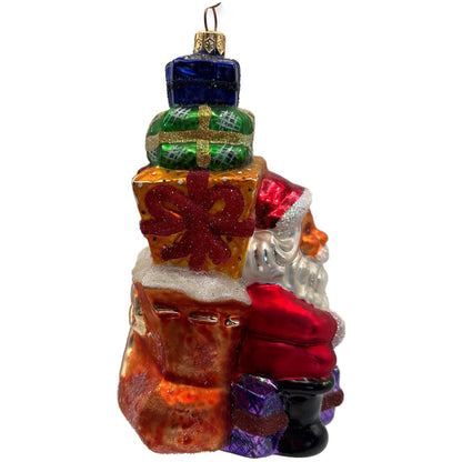 Christopher Radko Piled Mile High Santa Claus Christmas Tree Ornament 97-234-0