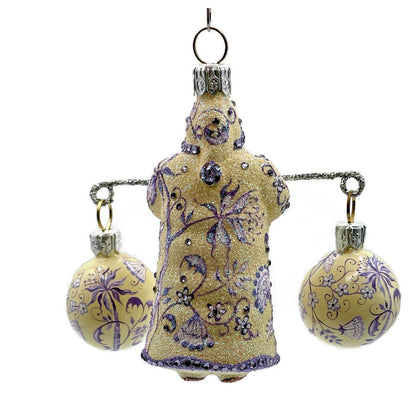 Patricia Breen Balance Chinoiserie Violet Santa Claus Spring Christmas Ornament