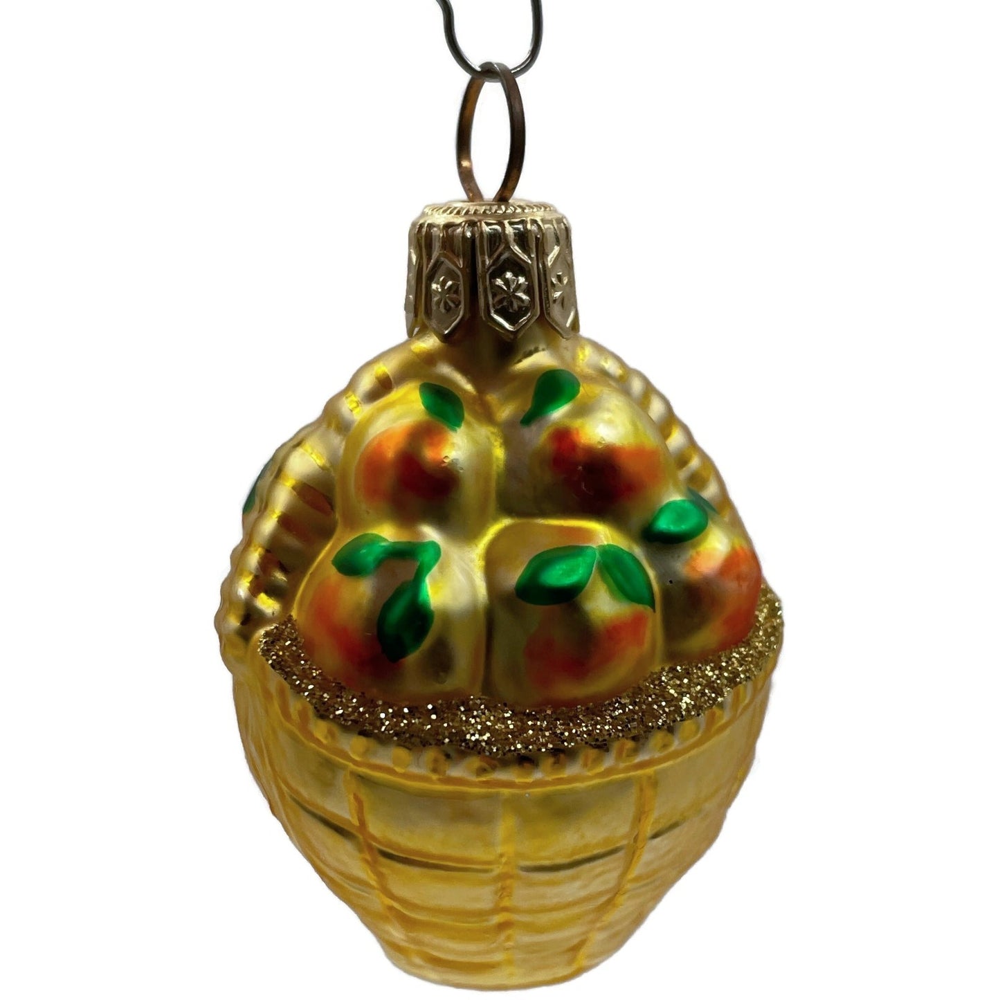 Patricia Breen Apple Basket Fruits Gold Spring Holiday Christmas Tree Ornament