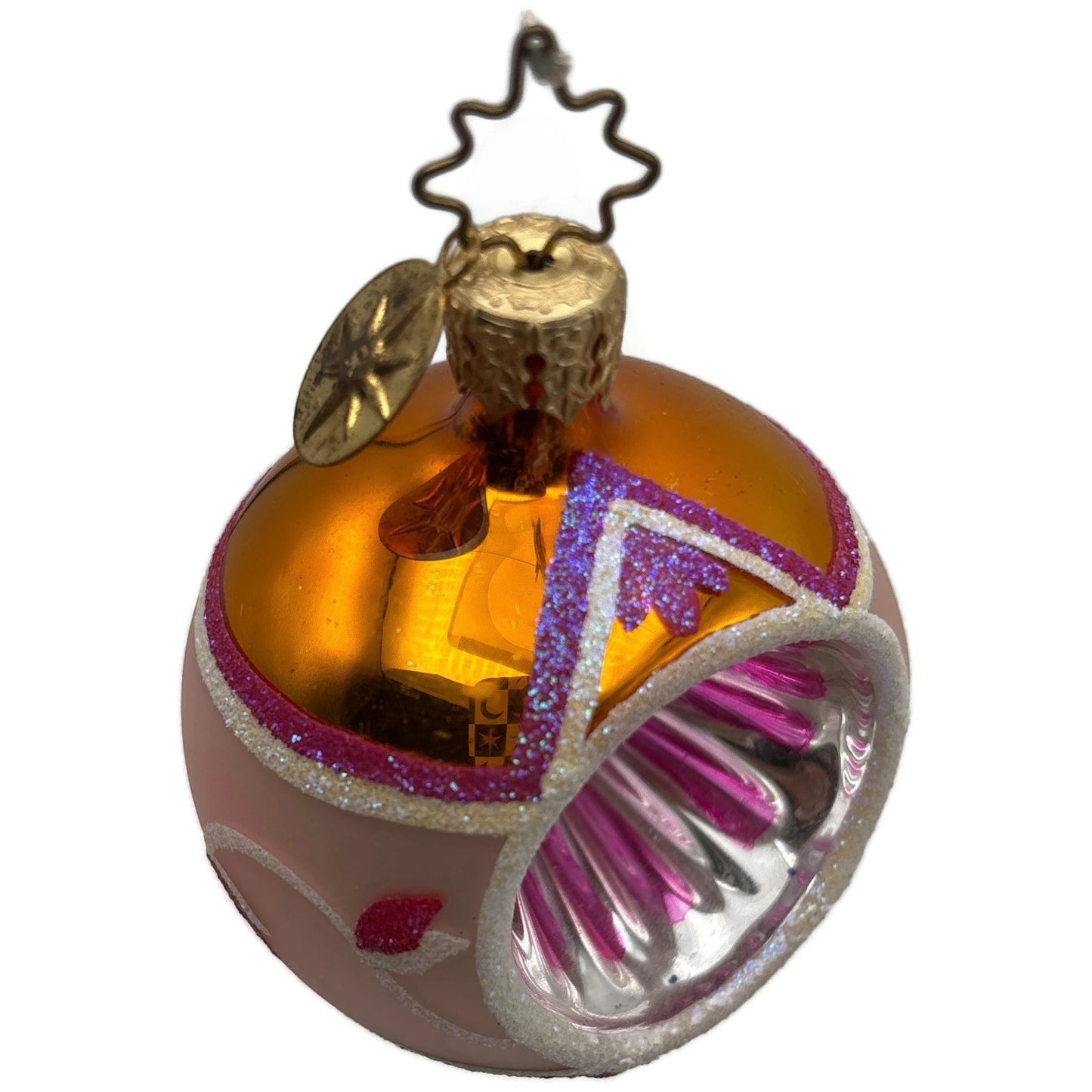 Christopher Radko Fantasia Kensington Glow Ball Reflector Christmas Ornament