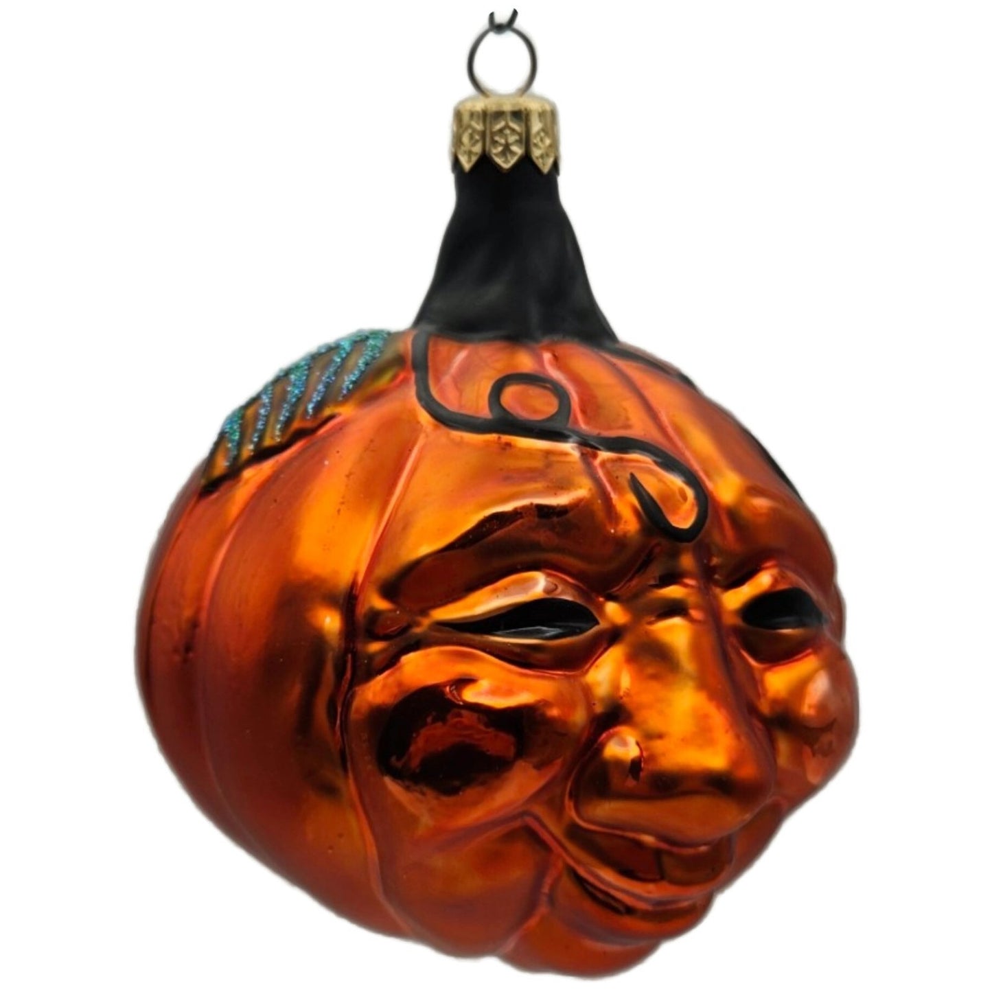 Patricia Breen Halloween Fanciful Pumpkin Orange Matte Christmas Ornament 9812
