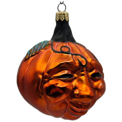 Patricia Breen Halloween Fanciful Pumpkin Orange Matte Christmas Ornament 9812