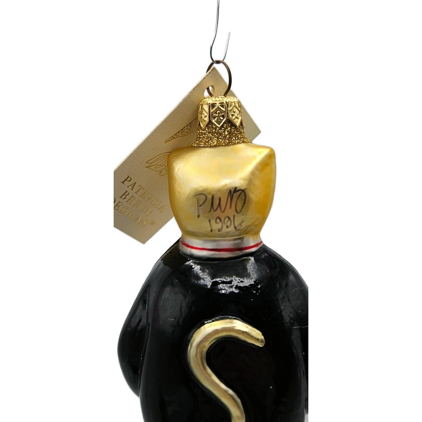 Patricia Breen Fiddling Cat Elvis Black Pant Hey Diddle Christmas Tree Ornament