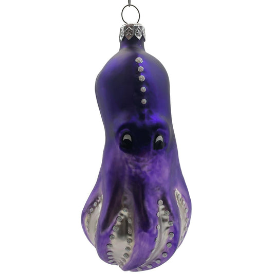 Patricia Breen Olivier Octopus Purple Pearl Accents Nautical Christmas Ornament