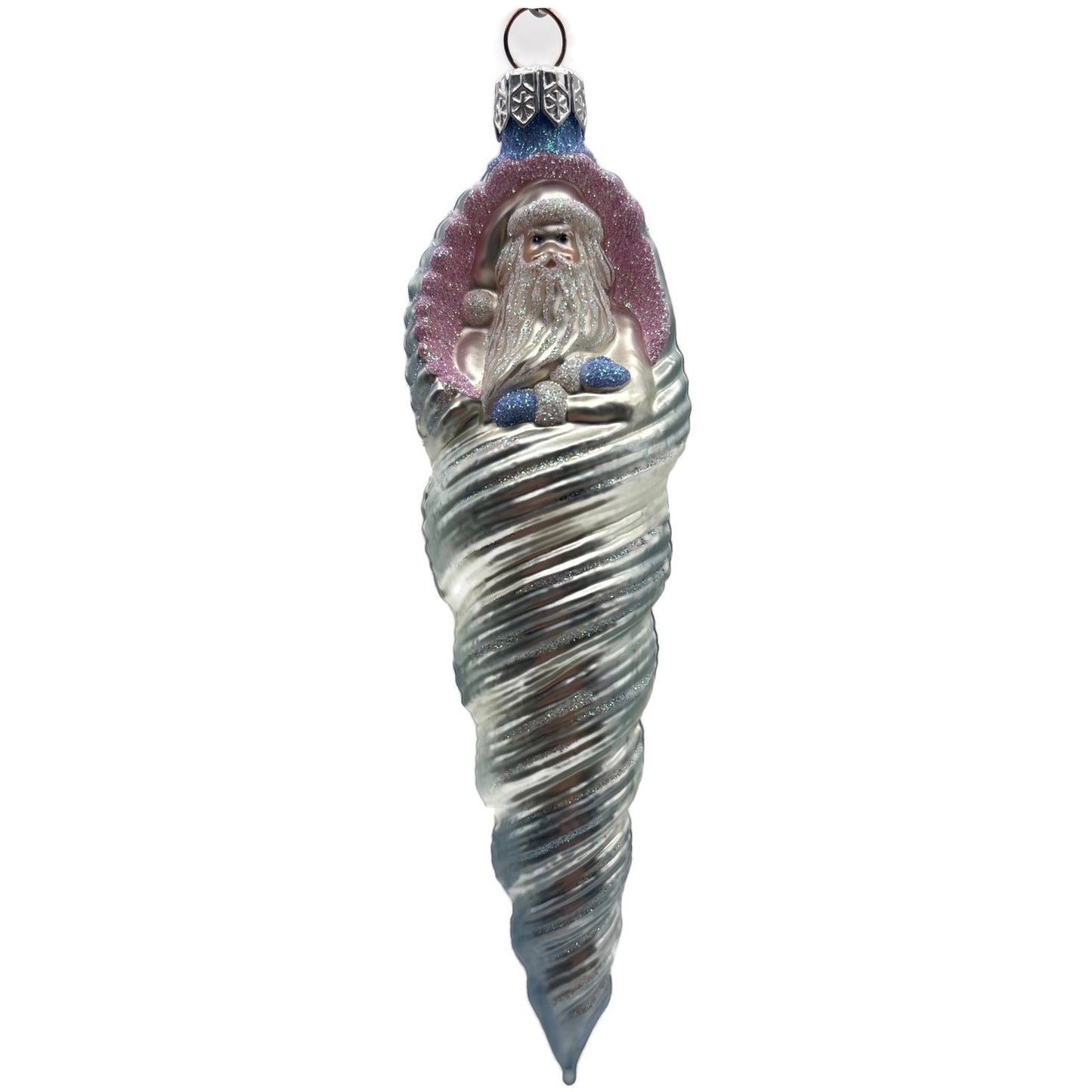 Patricia Breen Triton Santa Blue Pearl Suit Summer Nautical Christmas Ornament