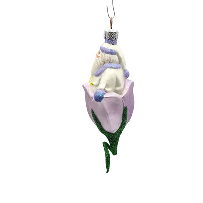Patricia Breen Bluebell Santa Lilac Flower Pearl Spring Christmas Tree Ornament
