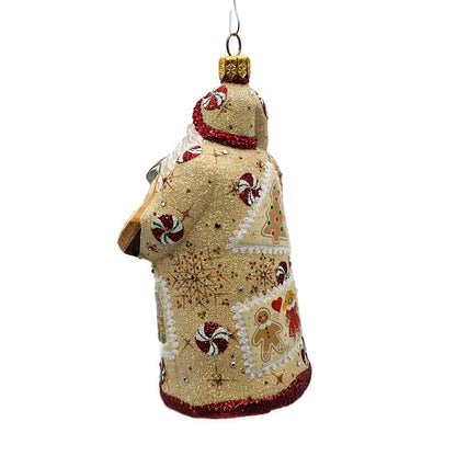 Patricia Breen Evans Santa Gingerbread Peppermint Red Crystal Christmas Ornament