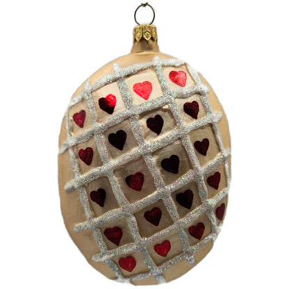 Christopher Radko Ginger Hearts Red Gingerbread Man Christmas Ornament 96-239-0