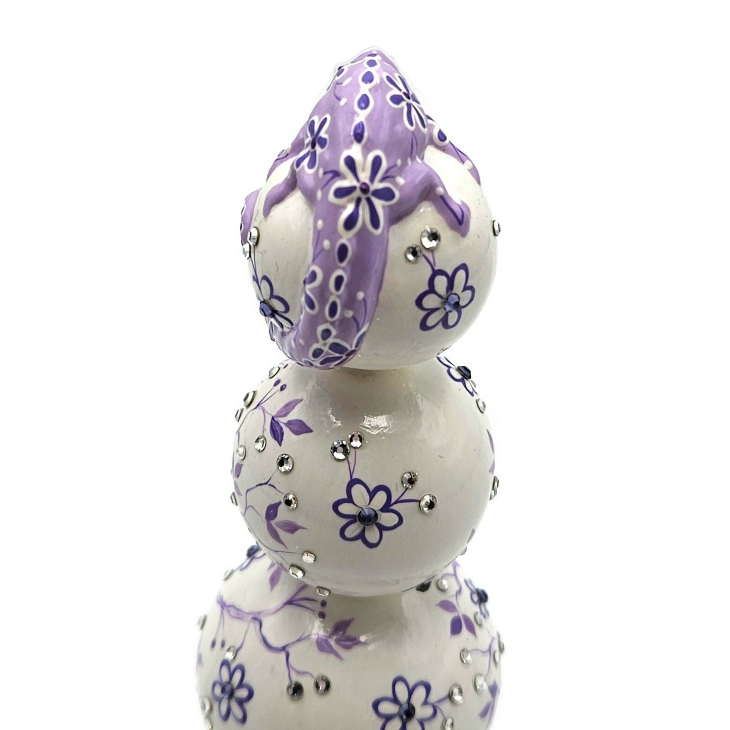 Patricia Breen Miniature Chameleon Finial Chinoiserie Lavender Tree Topper