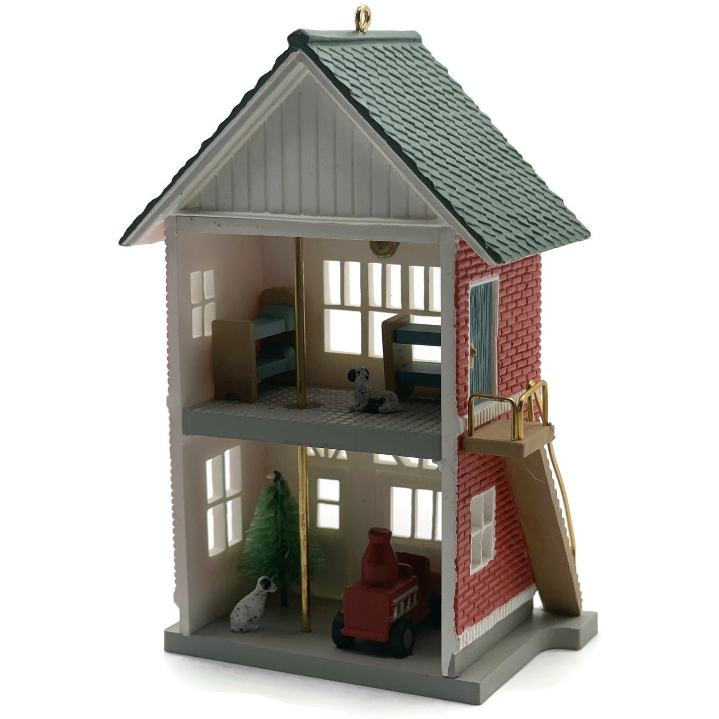 Hallmark Ornament Fire Station 1991 Nostalgic Christmas Village Tree Keepsake