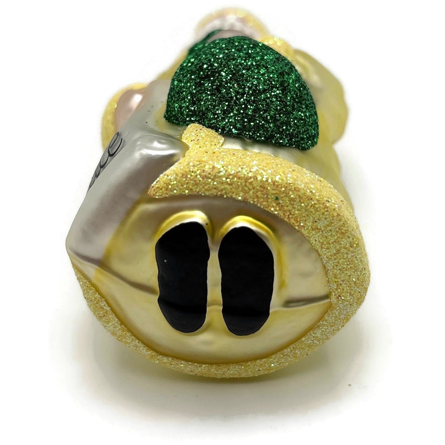 Patricia Breen Miniature Gift of The Season Yellow Love Peace Christmas Ornament