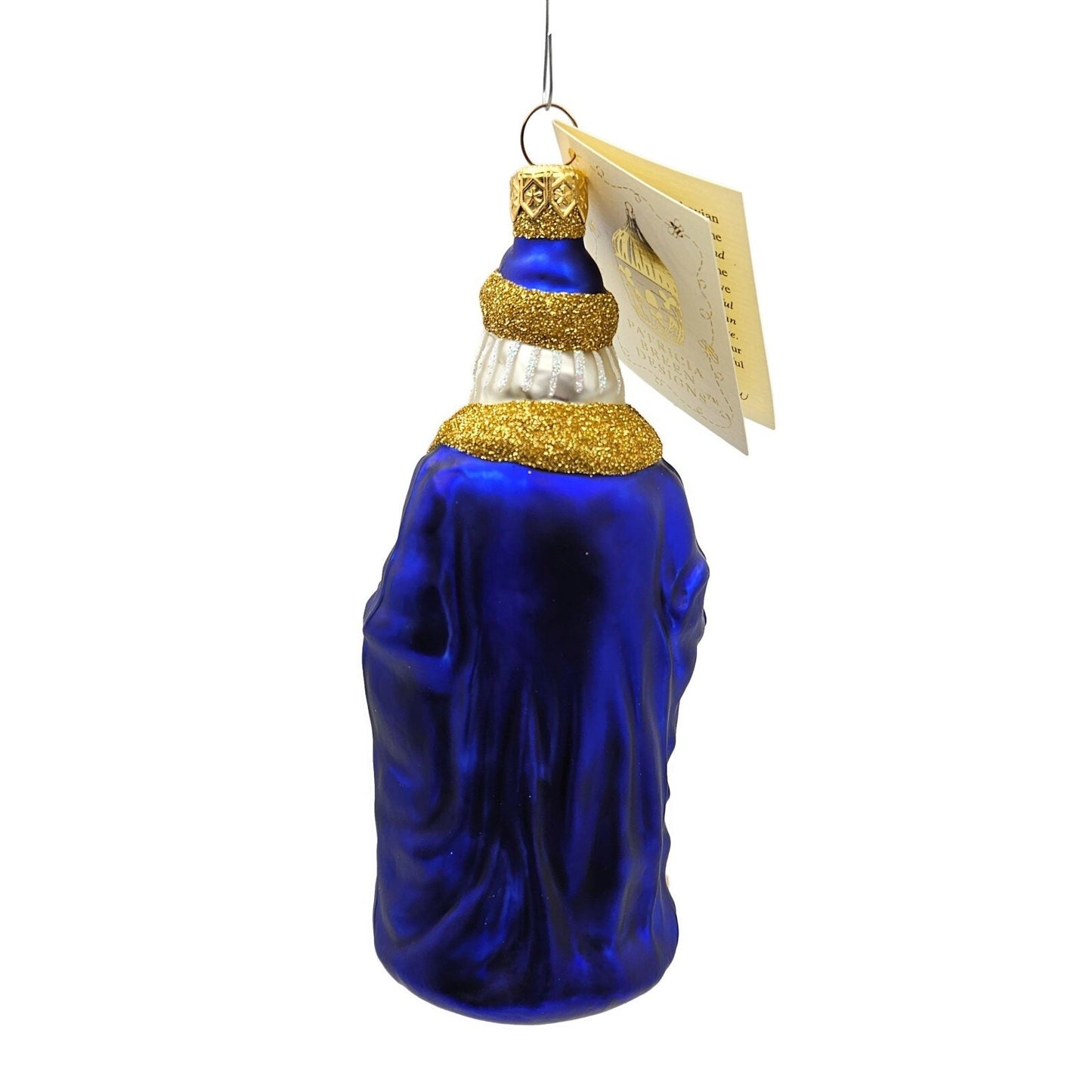 Patricia Breen Making His List Blue Two Names Santa Claus Christmas Ornament