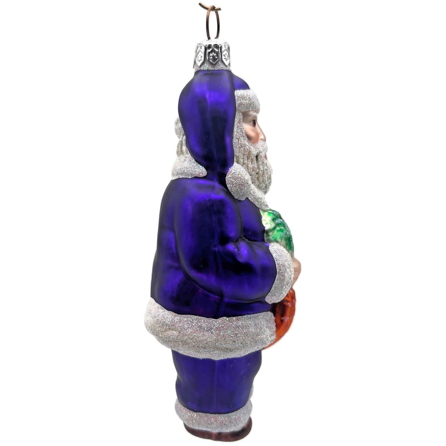 Patricia Breen A Snack For Rudolph Purple Glittered Hat Christmas Tree Ornament