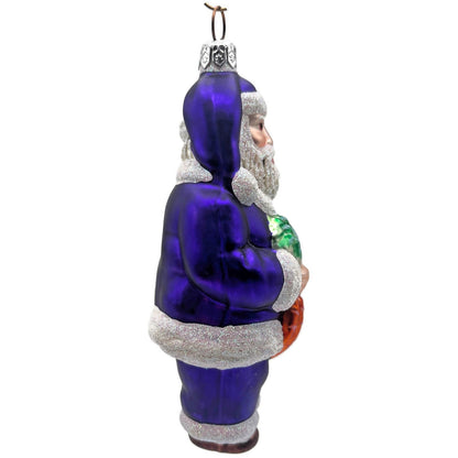Patricia Breen A Snack For Rudolph Purple Glittered Hat Christmas Tree Ornament