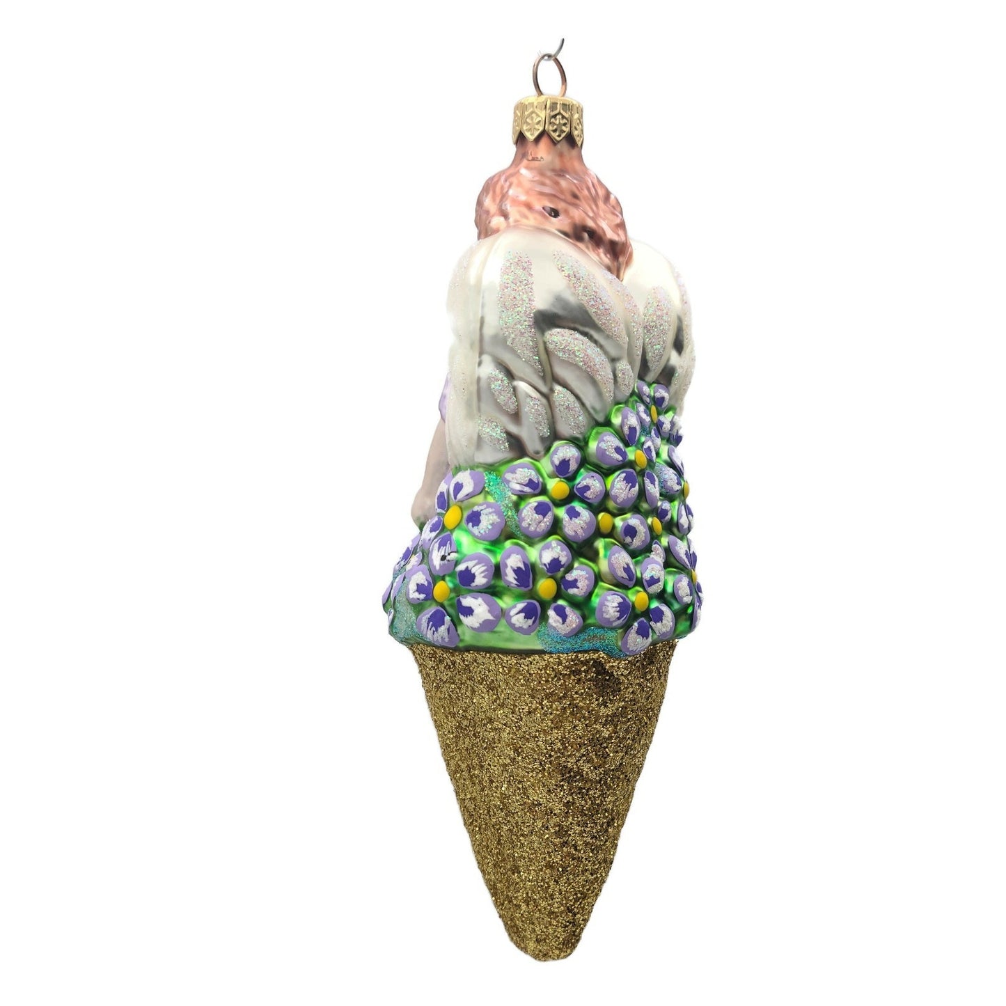 Patricia Breen Angel Nosegay Glittered Cone Spring Christmas Tree Ornament