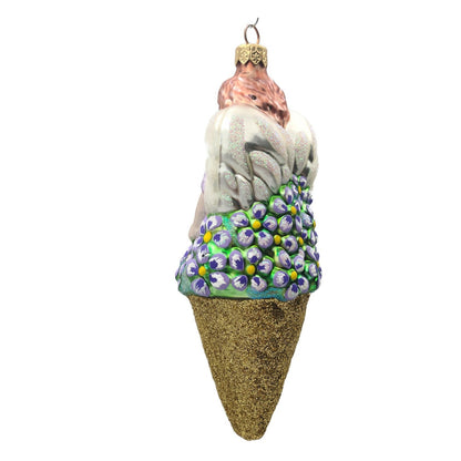 Patricia Breen Angel Nosegay Glittered Cone Spring Christmas Tree Ornament