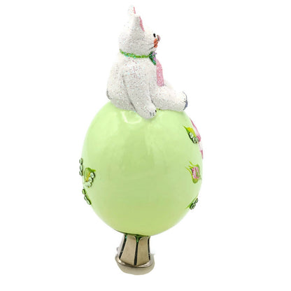 Patricia Breen Sitting Pretty Roses Easter Egg Bunny Boy Holiday Clip Ornament