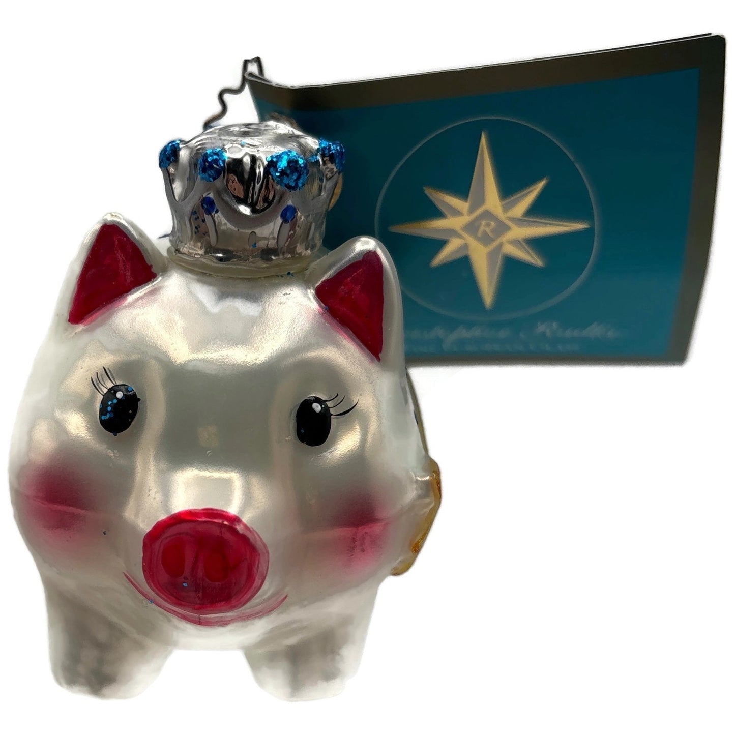Christopher Radko Little Pen Pals Pig Pink Prince Pet Christmas Ornament 1012211