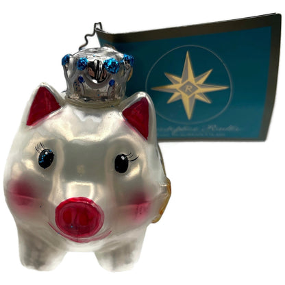 Christopher Radko Little Pen Pals Pig Pink Prince Pet Christmas Ornament 1012211