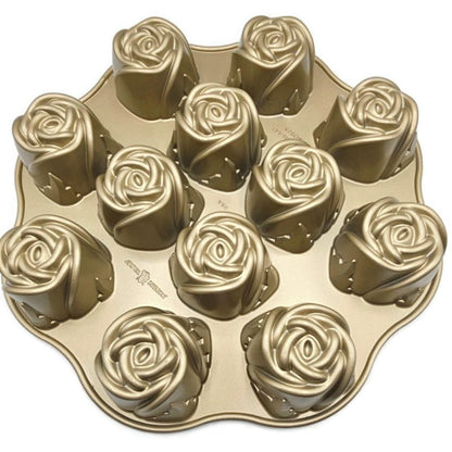 Sweetheart Rose Pan Mini Bundt Cakelet Non Stick Williams Sonoma Nordic Ware