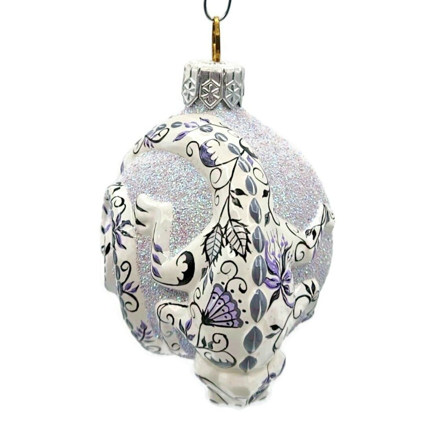 Patricia Breen Once Again for James Chinoiserie Violet Christmas Tree Ornament