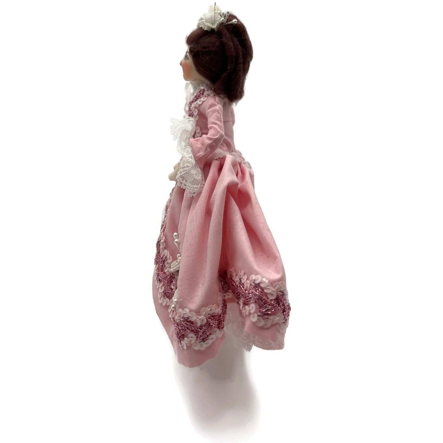 Gladys Boalt Beauty Belle Pink Beauty and The Beast Fabric Christmas Ornament