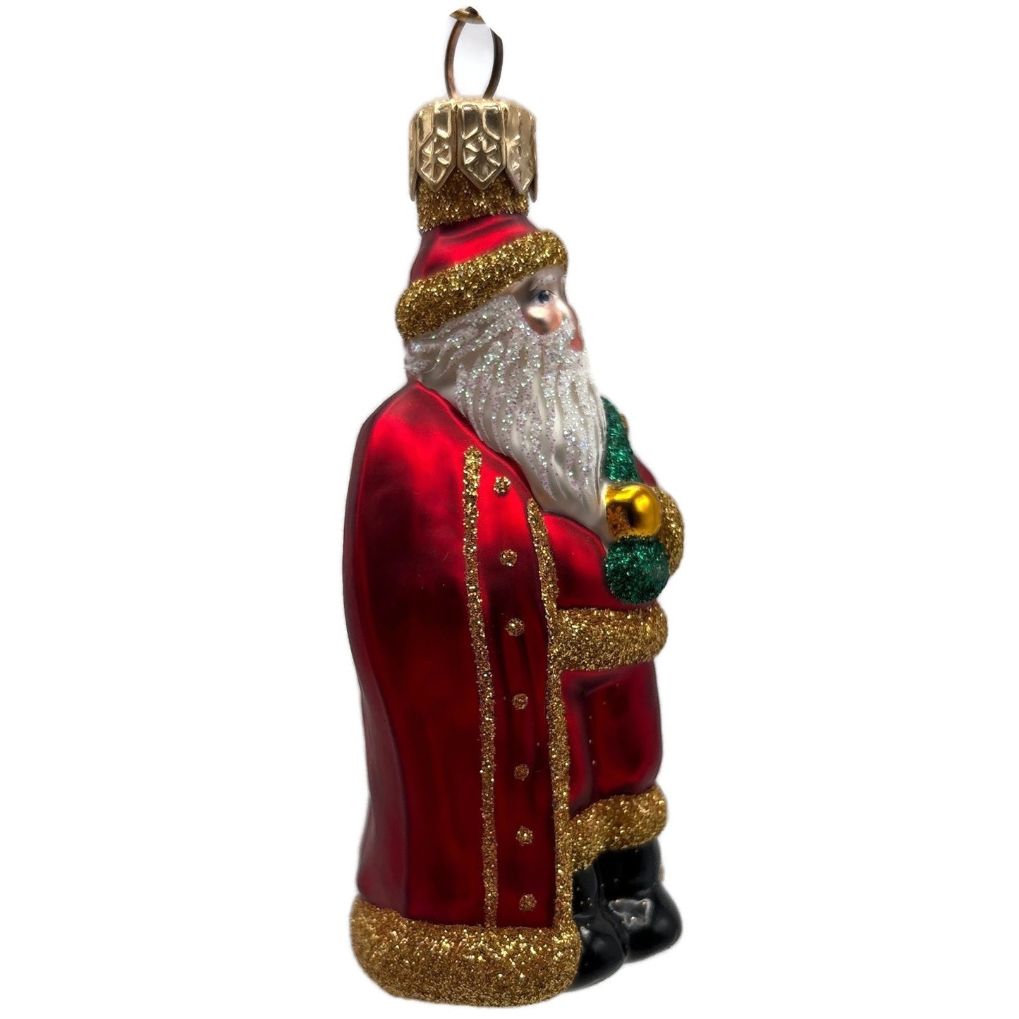 Patricia Breen Miniature Jordan Santa Claus Red Green Christmas Tree Ornament