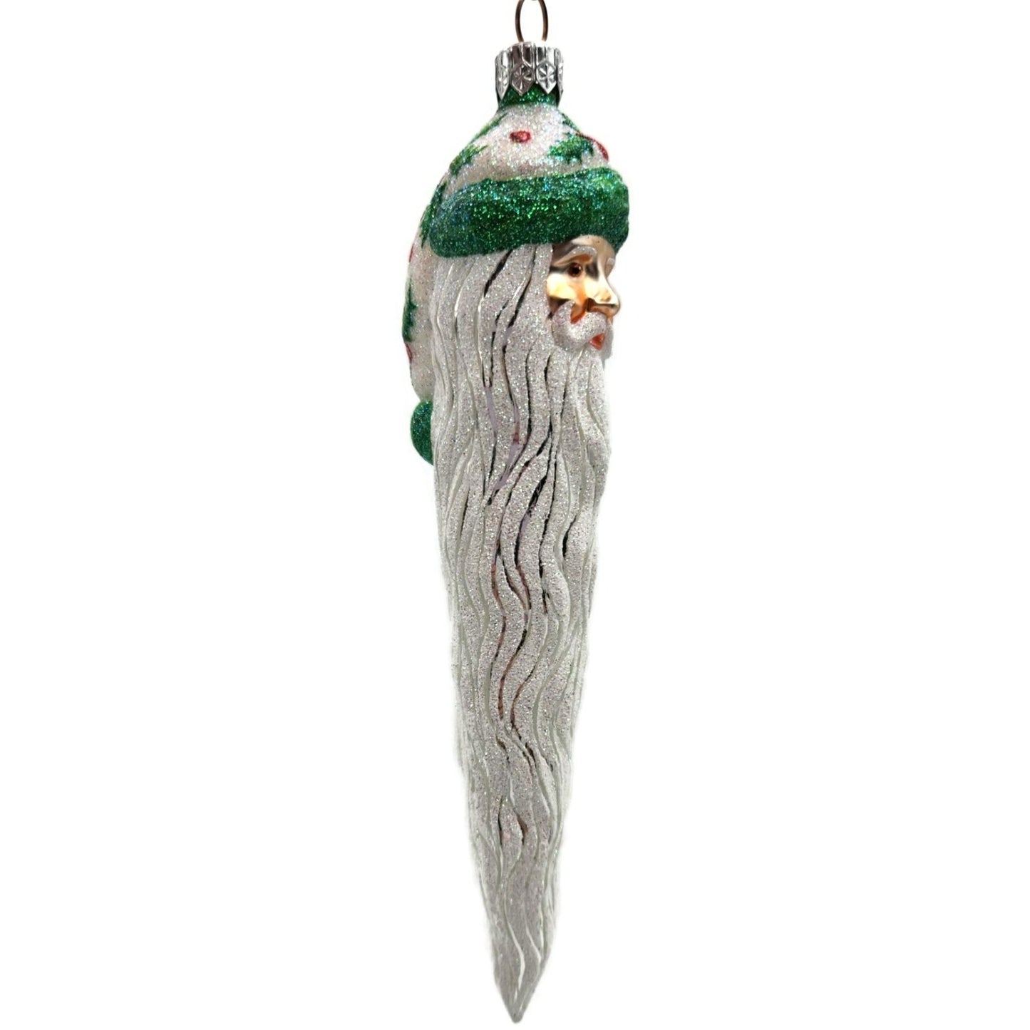 Patricia Breen Santa Icicle Holly Green Pearl Red berry Christmas Tree Ornament