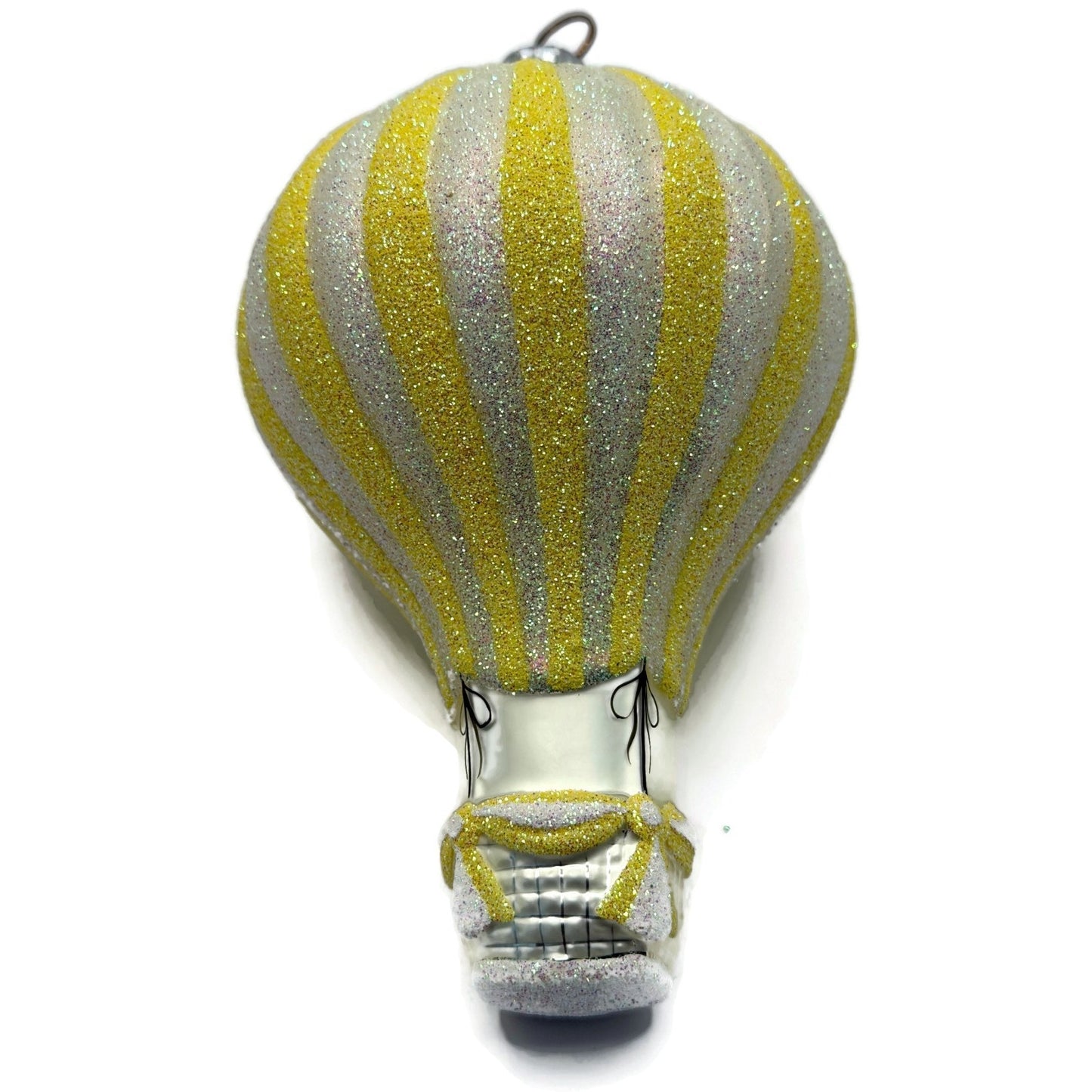 Patricia Breen Petite Balon Lemon Hot Air Balloon Yellow Striped Spring Ornament
