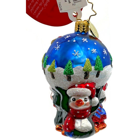 Christopher Radko A Lotta Help From My Friends Gem Penguins Christmas Ornament