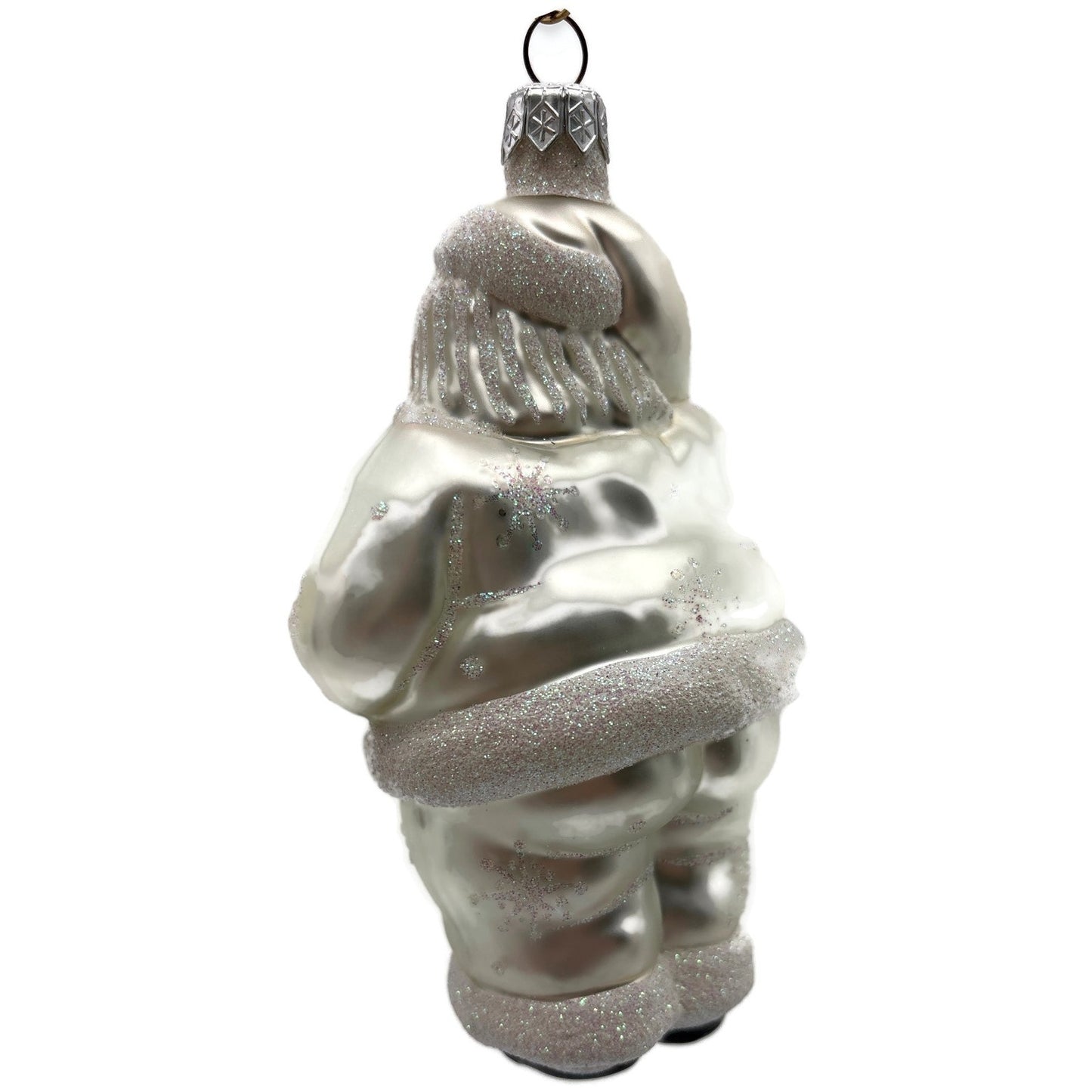 Patricia Breen HO HO HO Santa Claus Pearl Snowflakes Dots Christmas Ornament